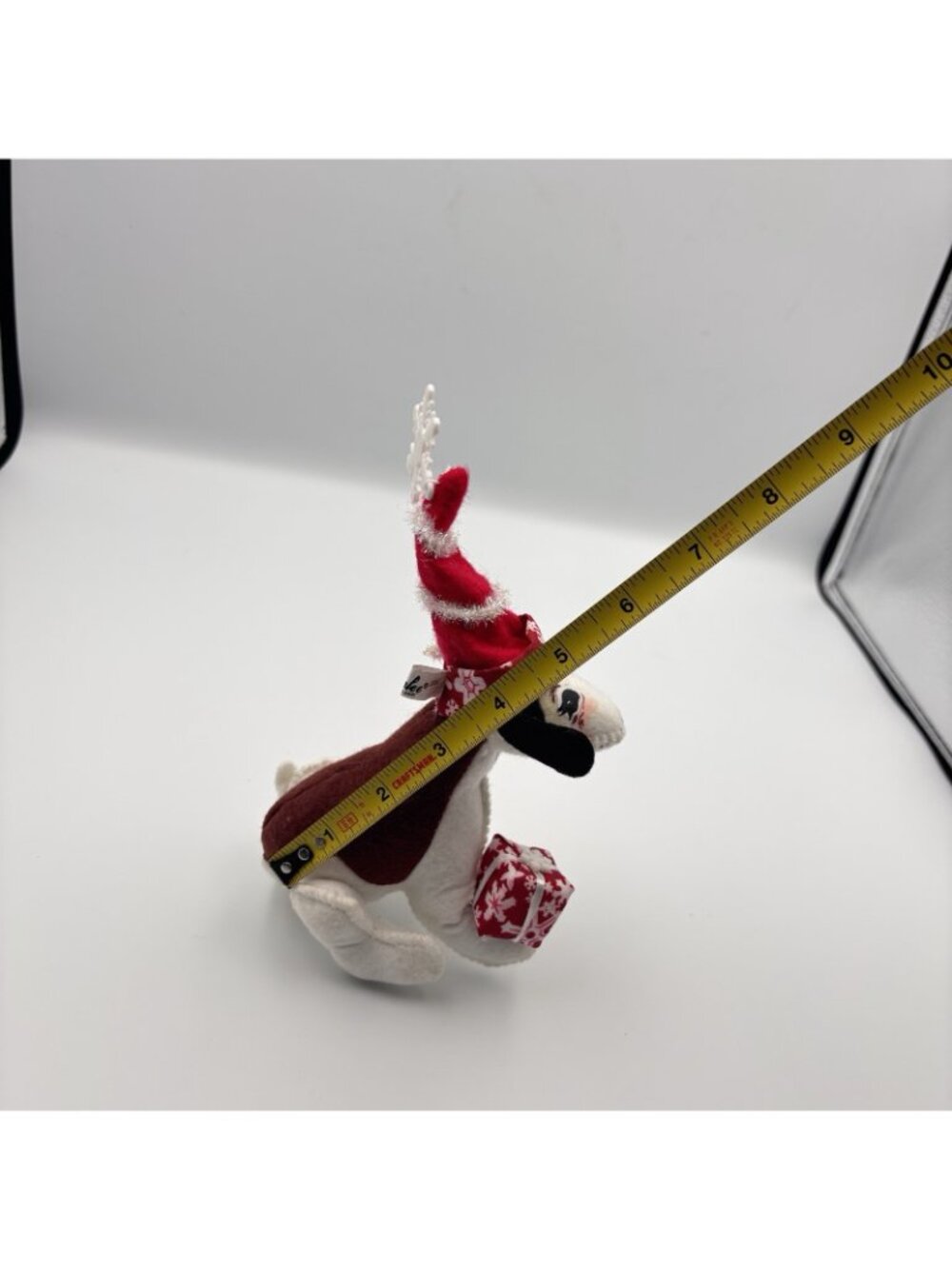 2009 Annalee Dolls Christmas Hound Puppy Dog Snowflake Red Hat Gift Present 7” - Picture 15 of 16